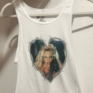 Pamela Anderson cropped tank top